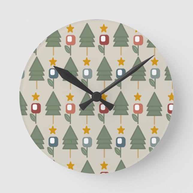 Skandinavienwald  runde wanduhr (Vorderseite)