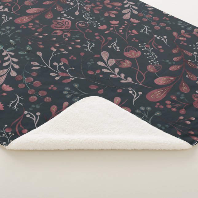 Skandinavier Blumenvolk Kunst Nahtloses Muster Sie Sherpadecke (3/4)