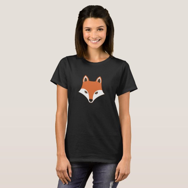 Skandinavier Cartoon Fox Face T-Shirt (Vorne ganz)