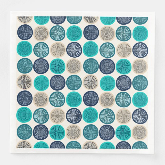 Skandinavier Circle Dots Mandala Muster 1 Serviette (Vorderseite)