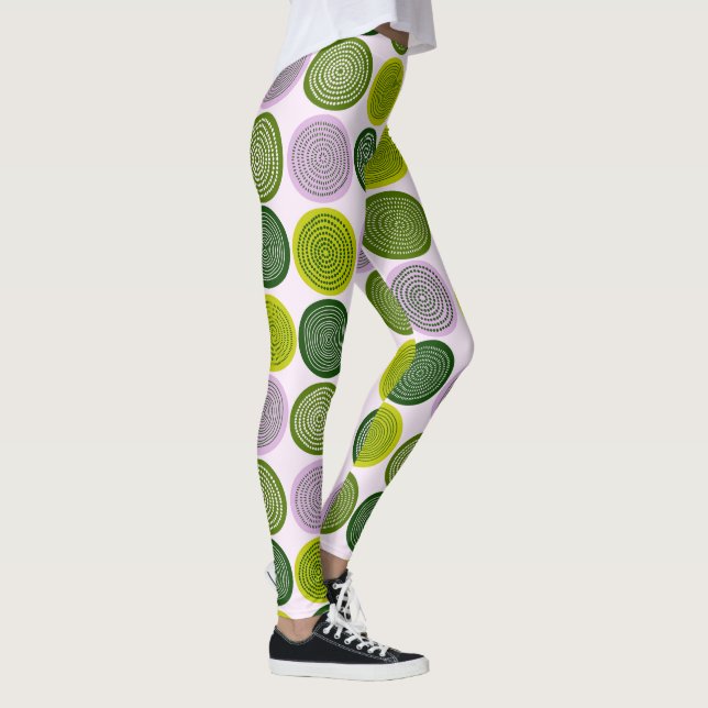 Skandinavier Circle Dots Mandala Muster 2 Leggings (Rechts)