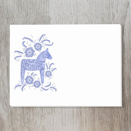 Skandinavier Dala Horse Blue Post-it Klebezettel