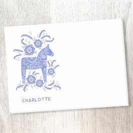 Skandinavier Dala Horse Personalisiert Post-it Klebezettel