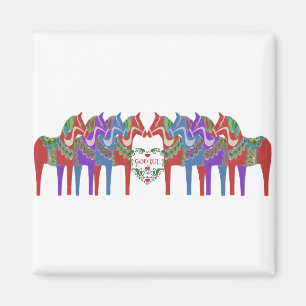 Skandinavier Dala Pferde Gott Weihnachten Magnet