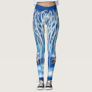 Skandinavier Fjord Winterwald Dala Pferd Leggings