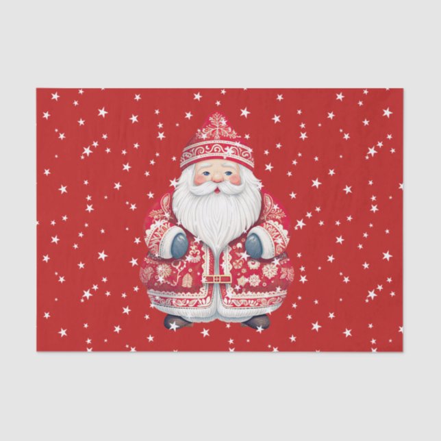 Skandinavier Folk Santa Claus Seidenpapier (Vorderseite)