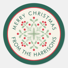 Skandinavier frohe Weihnachtsnamen Runder Aufkleber
