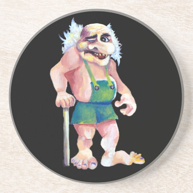 Skandinavier Funny Looking Ogrer Troll Untersetzer (Vorne)