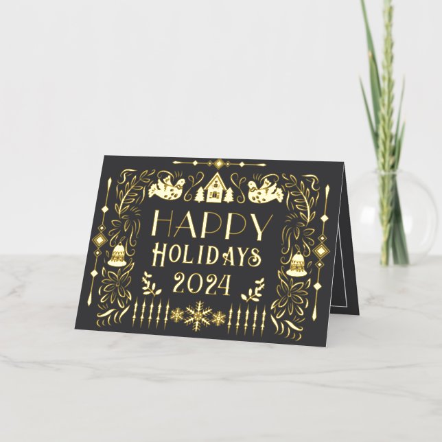 Skandinavier glücklicher Urlaub Jahr grau (Vorderseite)