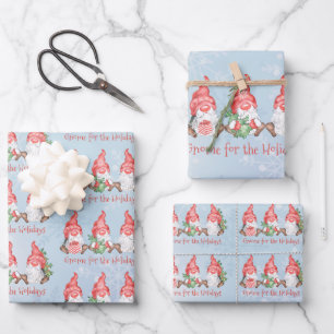 Skandinavier Gnome für Weihnachten Geschenkpapier Set