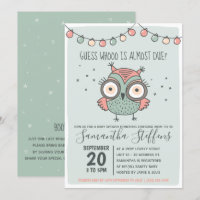 Skandinavier Grüner Whoo ist Due Owl Baby Dusche