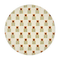 Skandinavier-inspiriertes orange Blumenmuster