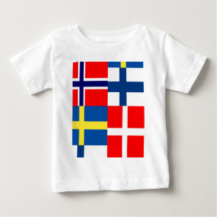 Skandinavier kennzeichnet Quartett Baby T-shirt
