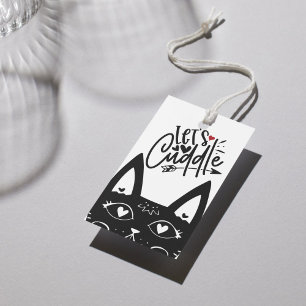 Skandinavier Let's Cuddle Black Cat Design Geschenkanhänger