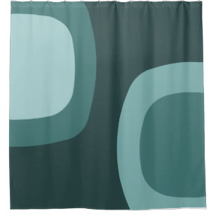 Skandinavier Minimalistisch Art Türkis Duschvorhang