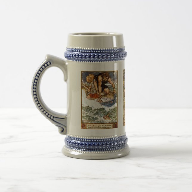 Skandinavier-Mythologie - Szenen von Thor Stein Bierglas (Links)