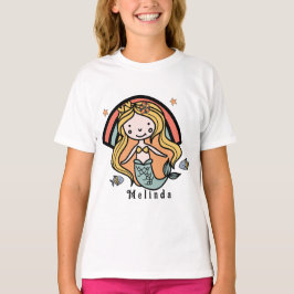 Skandinavier Niedlicher Meerjungfrau Personalisier T-Shirt