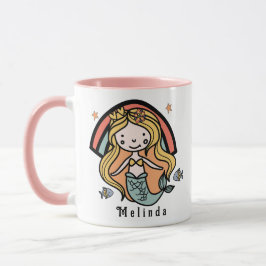 Skandinavier Niedlicher Meerjungfrau Personalisier Tasse