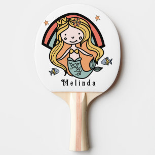 Skandinavier Niedlicher Meerjungfrau Personalisier Tischtennis Schläger