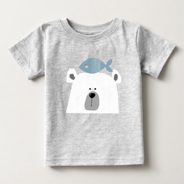 Skandinavier niedlicher Polar Baby T-shirt (Vorderseite)