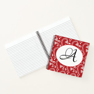 Skandinavier Red Heart Personalisiertes Notebook Notizbuch