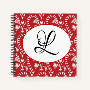 Skandinavier Red Heart Personalisiertes Notebook Notizbuch