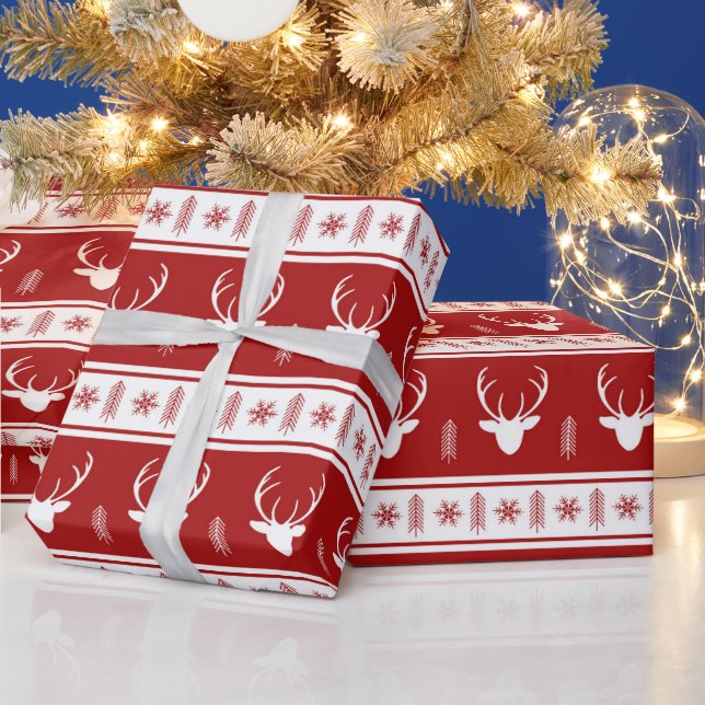 Skandinavier Rentier Geschenkpapier (Feiertage)