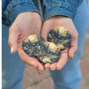 Skandinavier Retro Art Zuhause Button