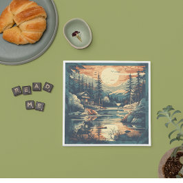 Skandinavier Retro Art Zuhause Serviette