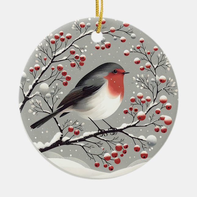 Skandinavier Robin Ornament (Vorne)