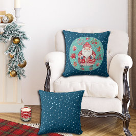 Skandinavier Santa Claus Blue Kissen