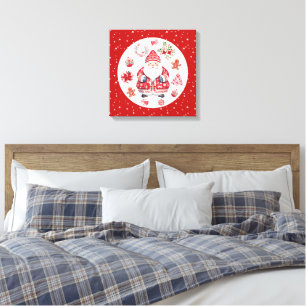 Skandinavier Santa Claus Red Leinwanddruck