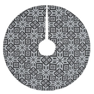 Skandinavier Selburose Weihnachts-Strick Muster Polyester Weihnachtsbaumdecke