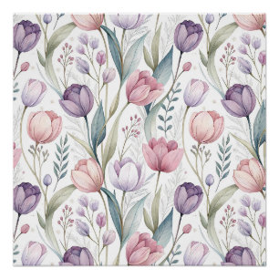 Skandinavier Tulip Blumenmuster Poster