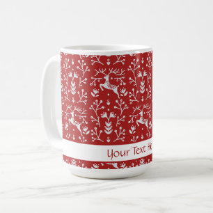 Skandinavier Weißer Rentier Weihnachten Kaffeetasse