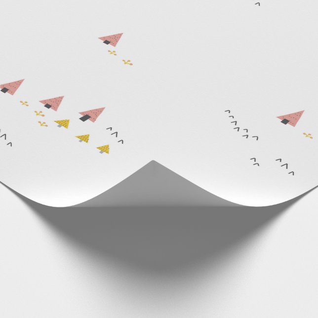 Skandinavier Winterpine Weihnachtsgeschenke Geschenkpapier (Ecke)