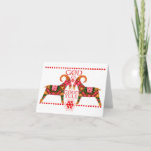 Skandinavier Xmas Jul Bock geklappte Grußkarte