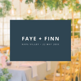 skandinavisch | Minimalistischer Hochzeitstag mit Fensteraufkleber