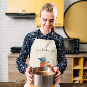 Skandinavische Abstrakte Vögel, anpassbar Schürze
