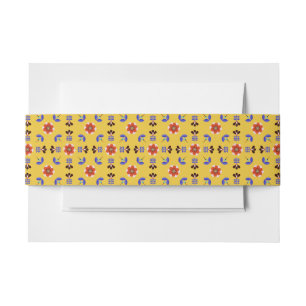 Skandinavische Art-geometrisches Blumenmuster Einladungsbanderole