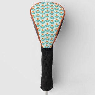 Skandinavische Art-geometrisches orange Muster Golf Headcover