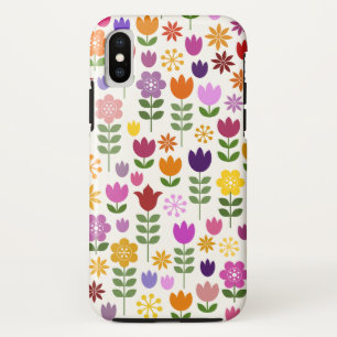 Skandinavische Blume Großes Muster Case-Mate iPhone Hülle