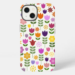 Skandinavische Blumen im großen Muster Case-Mate i iPhone 13 Hülle