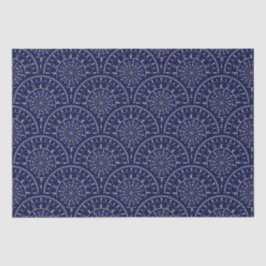 Skandinavische Ditsy Winter Navy & Gold Art Deco Seidenpapier