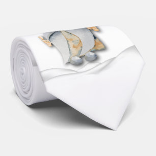 Skandinavische Dumbs Up Gnome and Snow Drives Krawatte