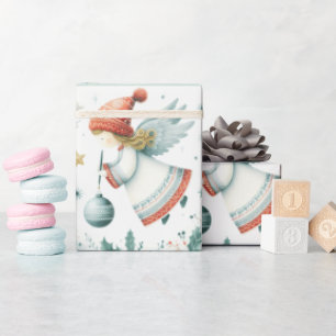 Skandinavische Eleganz spiritueller Weihnachtsgel Geschenkpapier