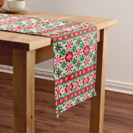 Skandinavische Fair Isle Weihnachtsedition 2 Mittelgroßer Tischläufer