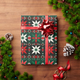 Skandinavische Fair Isle Weihnachtsedition 3 Geschenkpapier