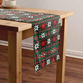 Skandinavische Fair Isle Weihnachtsedition 3 Mittelgroßer Tischläufer