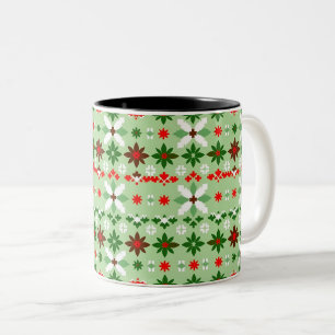 Skandinavische Fair Isle Weihnachtsedition 4 Zweifarbige Tasse